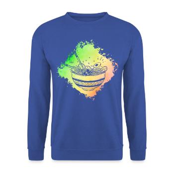Ramen Retro - Unisex Sweatshirt - royal blue - Front - Alina (178cm) & Michal (187cm)