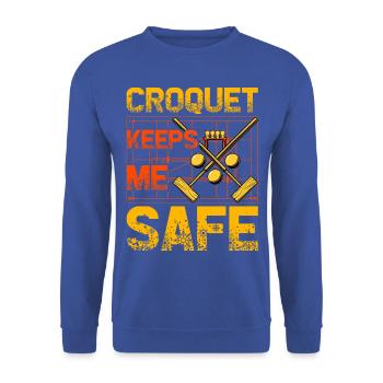 Croquet keeps me safe - Unisex Sweatshirt - royal blue - Front - Alina (178cm) & Michal (187cm)