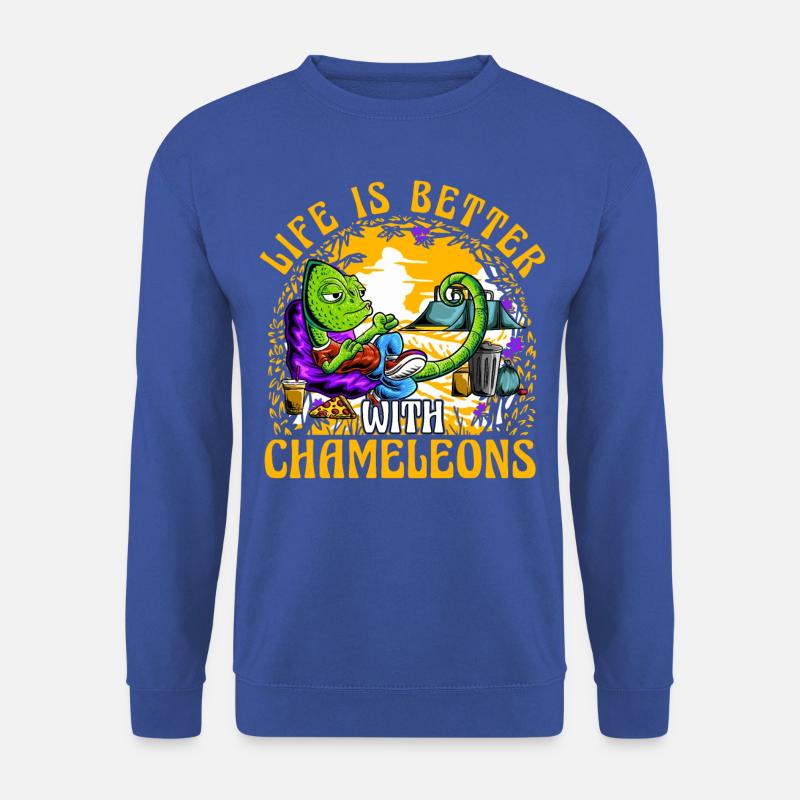 Life is better with Chameleon - Unisex Pullover - Royalblau