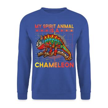 Mon animal spirituel est un caméléon - Sweat-shirt Unisexe - bleu royal - Devant - Alina (178cm) & Michal (187cm)