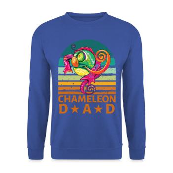 Chameleon Dad - Unisex Sweatshirt - royal blue - Front - Alina (178cm) & Michal (187cm)