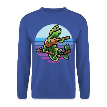 Chameleon - Unisex Sweatshirt - royal blue - Front - Alina (178cm) & Michal (187cm)
