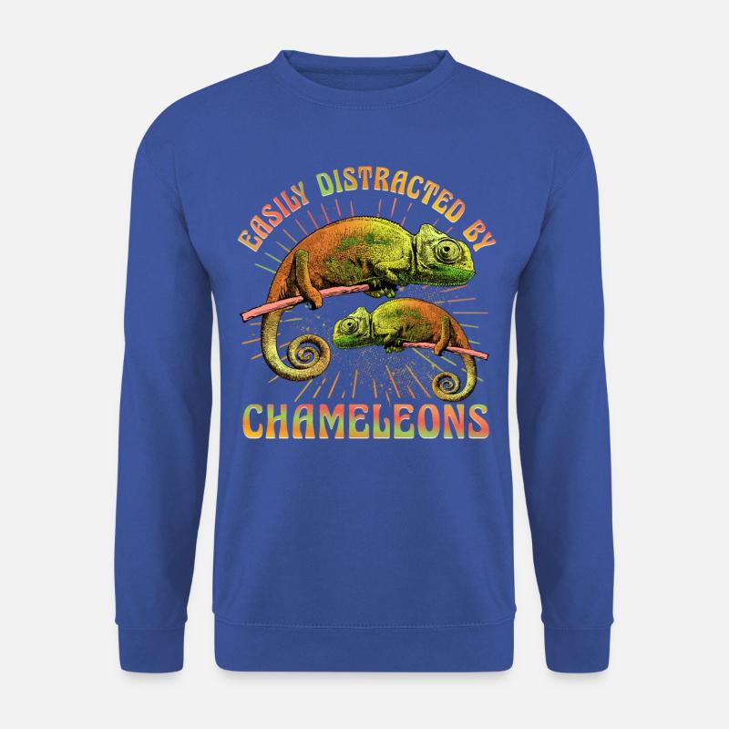 Easily distracted by Chameleons - Unisex Pullover - Royalblau
