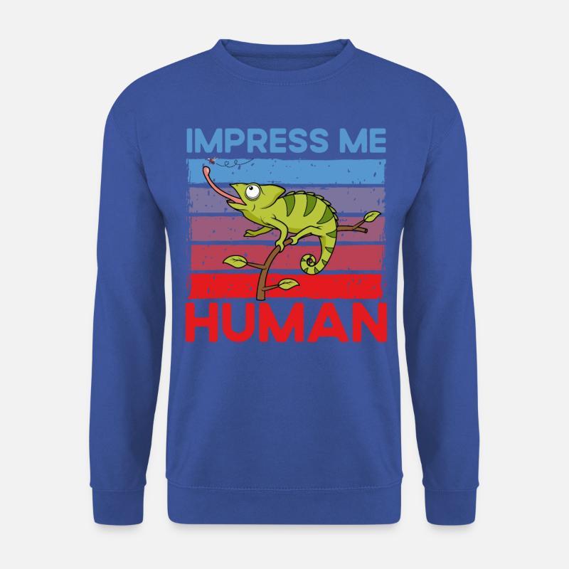 Impress me Human - Unisex Pullover - Royalblau