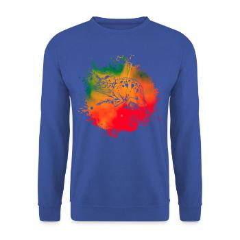 Chameleon - Unisex Sweatshirt - royal blue - Front - Alina (178cm) & Michal (187cm)