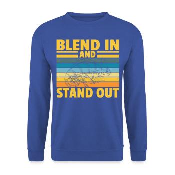 Blend in and stand out - Unisex Sweatshirt - royal blue - Front - Alina (178cm) & Michal (187cm)