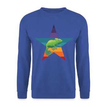 Chameleon - Unisex Pullover - Royalblau - Vorne - Alina (178cm) & Michal (187cm)