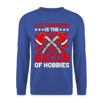Le lancer de hache est le bacon des passe-temps - Sweat-shirt Unisexe - bleu royal - Devant - Alina (178cm) & Michal (187cm)
