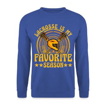 Lacrosse is my favorite Season - Unisex Pullover - Royalblau - Vorne - Alina (178cm) & Michal (187cm)