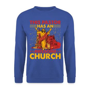 Ce pasteur a un chrétien d’église génial - Sweat-shirt Unisexe - bleu royal - Devant - Alina (178cm) & Michal (187cm)