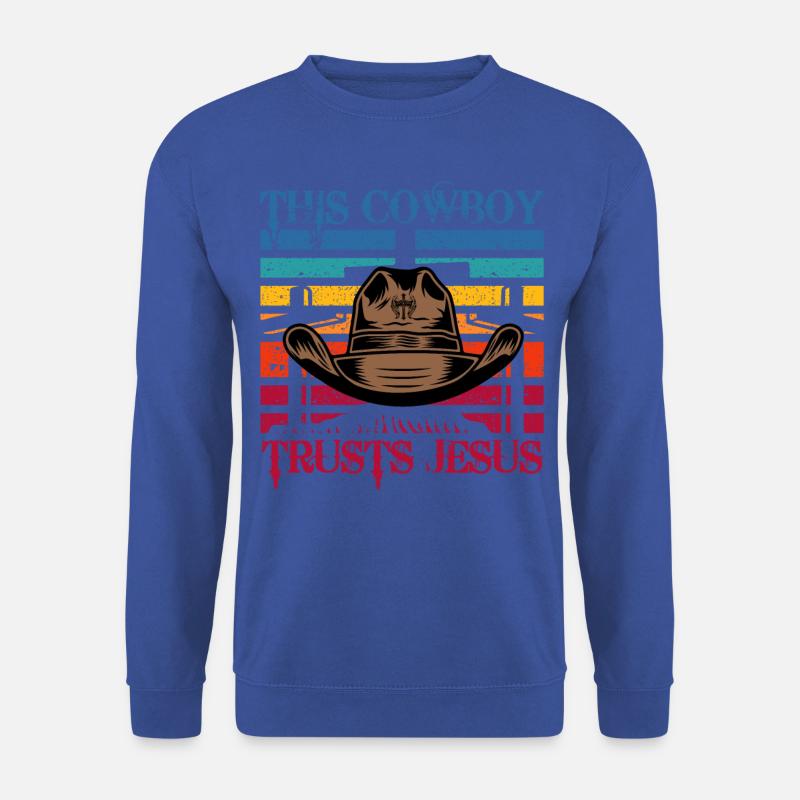 This Cowboy trusts Jesus - Unisex Sweatshirt - royal blue
