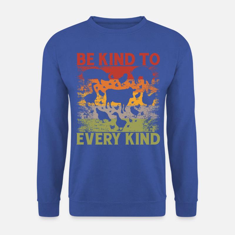 Be Kind to every Kind Tierliebe Vegan - Unisex Pullover - Royalblau