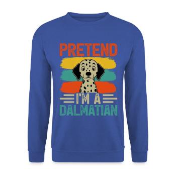 Pretend I'm a dalmatian - Unisex Pullover - Royalblau - Vorne - Alina (178cm) & Michal (187cm)