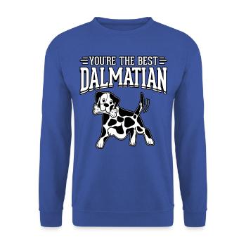 You're the best dalmatian - Unisex Pullover - Royalblau - Vorne - Alina (178cm) & Michal (187cm)