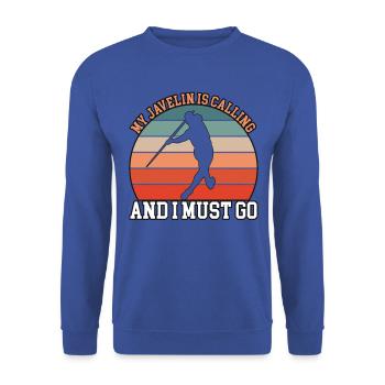 Ma lance appelle les lanceurs de javelot - Sweat-shirt Unisexe - bleu royal - Devant - Alina (178cm) & Michal (187cm)