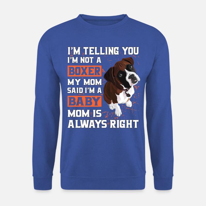 Boxer Baby Boxer Mom - Unisex Pullover - Royalblau