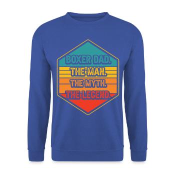 Boxer Papa l’homme le mythe la légende - Sweat-shirt Unisexe - bleu royal - Devant - Alina (178cm) & Michal (187cm)