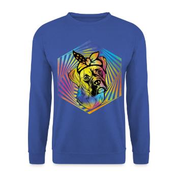 Boxeur - Sweat-shirt Unisexe - bleu royal - Devant - Alina (178cm) & Michal (187cm)