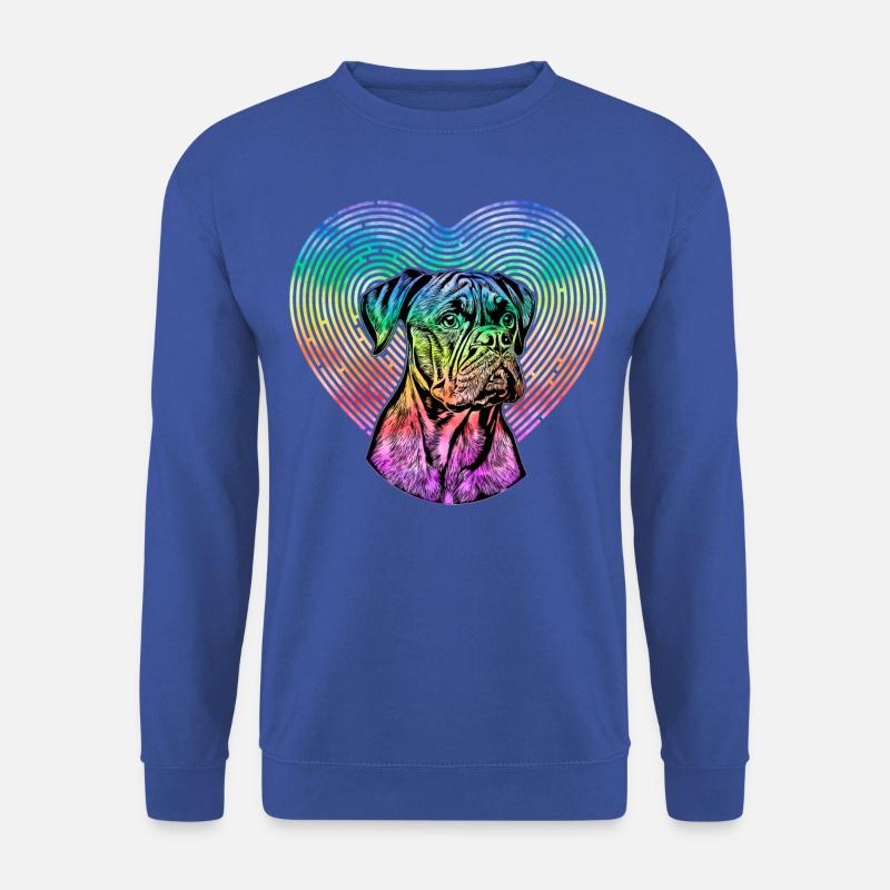 Boxer Rétro - Sweat-shirt Unisexe - bleu royal