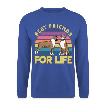 Best friends for Life Boxer - Unisex Sweatshirt - royal blue - Front - Alina (178cm) & Michal (187cm)
