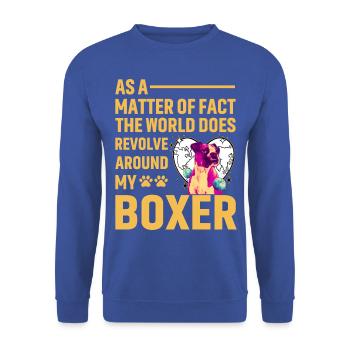 Boxeur - Sweat-shirt Unisexe - bleu royal - Devant - Alina (178cm) & Michal (187cm)