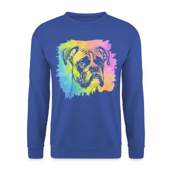 Boxeur - Sweat-shirt Unisexe - bleu royal - Devant - Alina (178cm) & Michal (187cm)