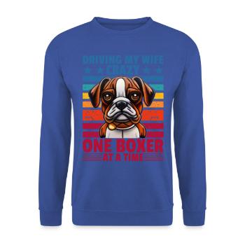 Rendre ma femme folle un boxeur à la fois - Sweat-shirt Unisexe - bleu royal - Devant - Alina (178cm) & Michal (187cm)