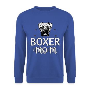 Boxer Mom - Unisex Sweatshirt - royal blue - Front - Alina (178cm) & Michal (187cm)