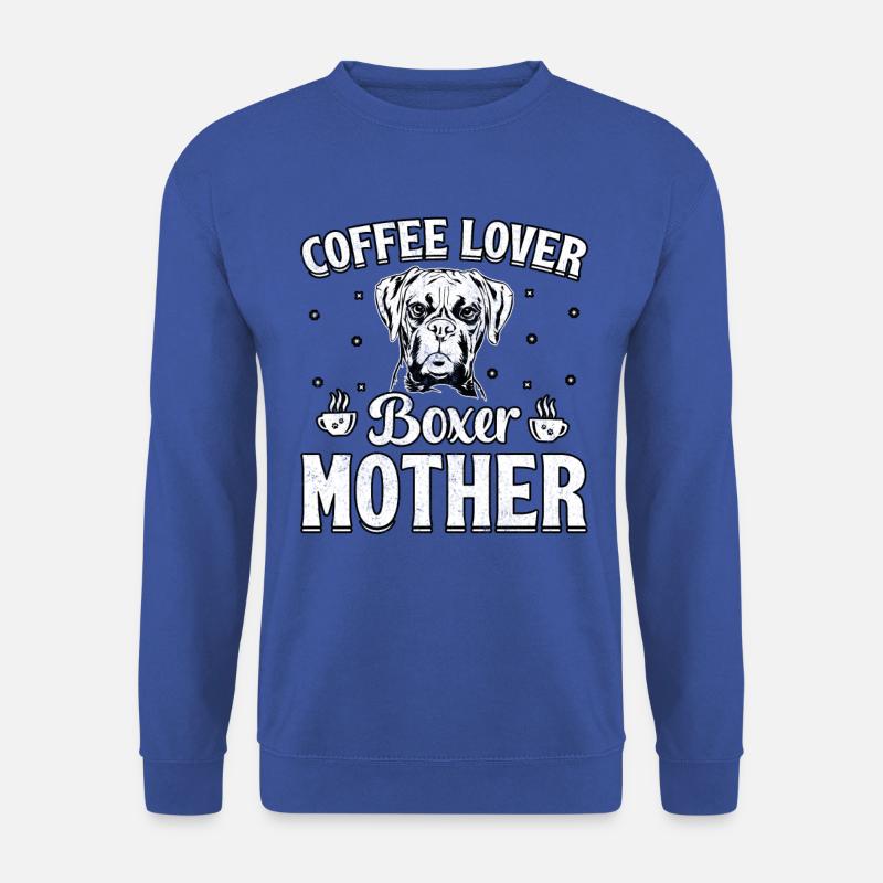 Amoureuse du café boxeuse mère - Sweat-shirt Unisexe - bleu royal