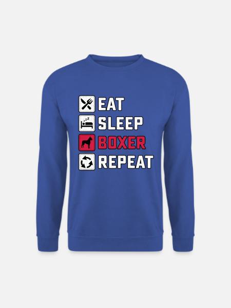Eat Sleep Boxer Repeat - Unisex Pullover - Royalblau
