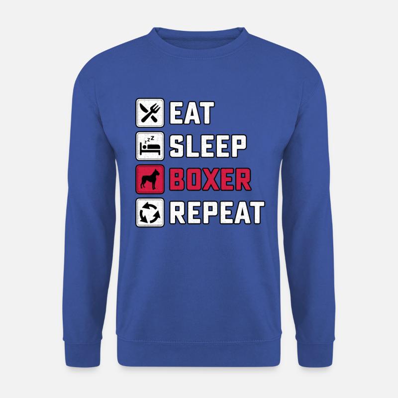 Eat Sleep Boxer Repeat - Unisex Pullover - Royalblau
