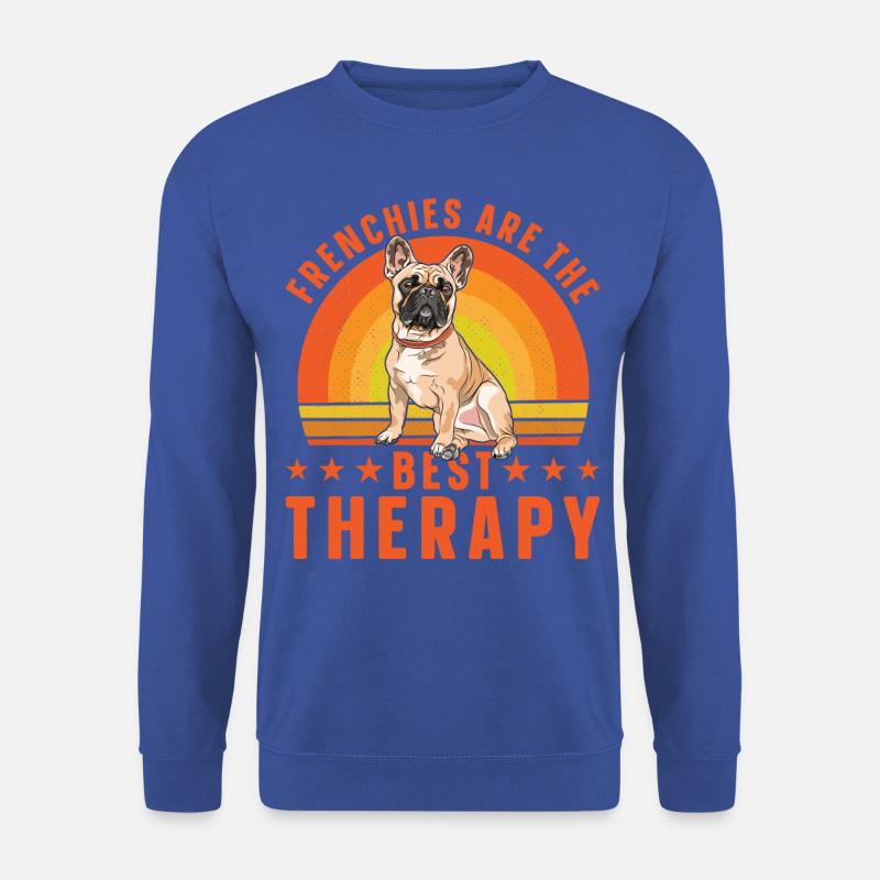 Frenchies are the best Therapy - Unisex Sweatshirt - royal blue