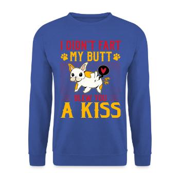 I didn't fart my ass blew a kiss French Bulldog - Unisex Sweatshirt - royal blue - Front - Alina (178cm) & Michal (187cm)
