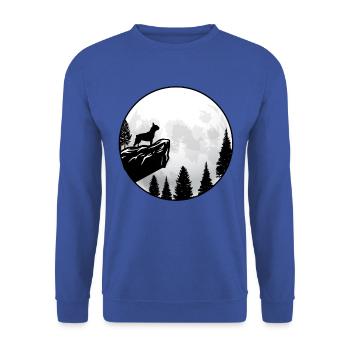 Bouledogue français - Sweat-shirt Unisexe - bleu royal - Devant - Alina (178cm) & Michal (187cm)
