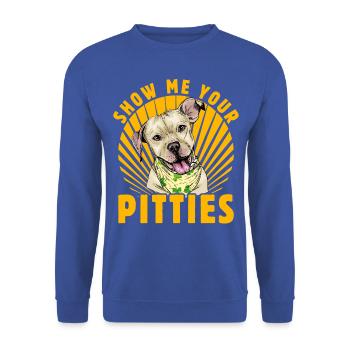 Montrez-moi vos Pitties - Sweat-shirt Unisexe - bleu royal - Devant - Alina (178cm) & Michal (187cm)