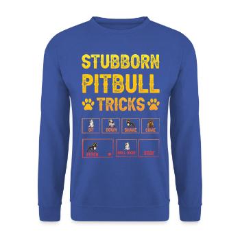 Astuces de pitbull tenaces - Sweat-shirt Unisexe - bleu royal - Devant - Alina (178cm) & Michal (187cm)