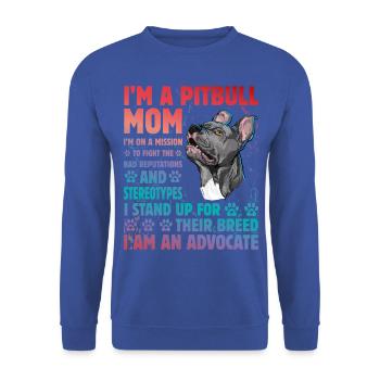 Pitbull drôle de dicton - Sweat-shirt Unisexe - bleu royal - Devant - Alina (178cm) & Michal (187cm)