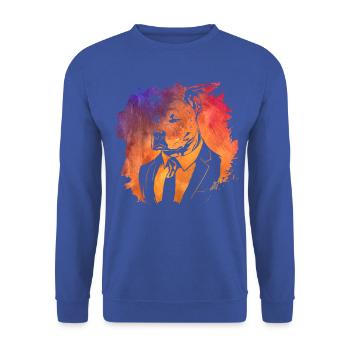 Pitbull - Sweat-shirt Unisexe - bleu royal - Devant - Alina (178cm) & Michal (187cm)