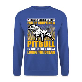 Pitbull drôle de dicton - Sweat-shirt Unisexe - bleu royal - Devant - Alina (178cm) & Michal (187cm)