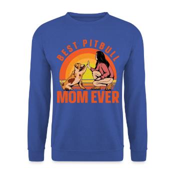 Meilleure maman Pitbull de tous les temps - Sweat-shirt Unisexe - bleu royal - Devant - Alina (178cm) & Michal (187cm)