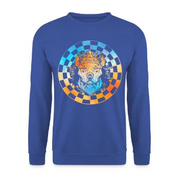 Pitbull - Sweat-shirt Unisexe - bleu royal - Devant - Alina (178cm) & Michal (187cm)