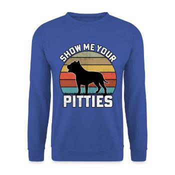 Montrez-moi vos pitties - Sweat-shirt Unisexe - bleu royal - Devant - Alina (178cm) & Michal (187cm)
