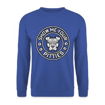Montrez-moi vos pitties - Sweat-shirt Unisexe - bleu royal - Devant - Alina (178cm) & Michal (187cm)