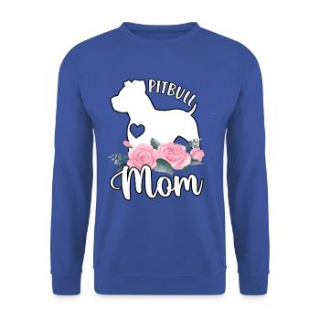 Maman Pitbull - Sweat-shirt Unisexe - bleu royal - Devant - Alina (178cm) & Michal (187cm)