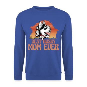 Best Husky Mom ever - Unisex Pullover - Royalblau - Vorne - Alina (178cm) & Michal (187cm)