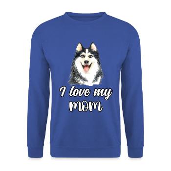 J’aime ma maman - Sweat-shirt Unisexe - bleu royal - Devant - Alina (178cm) & Michal (187cm)