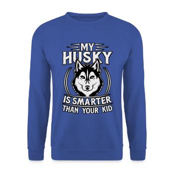 Mon husky est plus intelligent que votre enfant - Sweat-shirt Unisexe - bleu royal - Devant - Alina (178cm) & Michal (187cm)