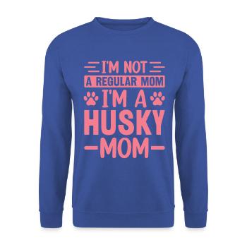 I'm not a regular mom I'm a Husky mom - Unisex Sweatshirt - royal blue - Front - Alina (178cm) & Michal (187cm)