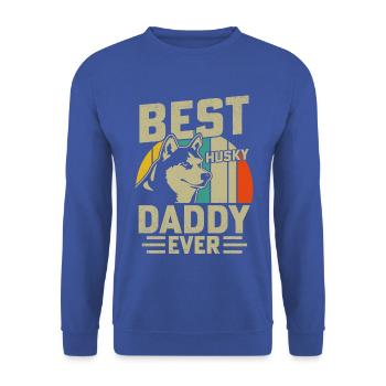 Best Husky Daddy ever - Unisex Sweatshirt - royal blue - Front - Alina (178cm) & Michal (187cm)