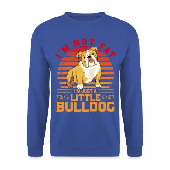 I'm not fat I'm just a little bulldog - Unisex Pullover - Royalblau - Vorne - Alina (178cm) & Michal (187cm)